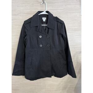 Motherhood Maternity Women's Black Pea style coat jacket stretch M